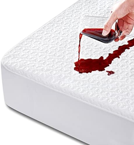  Waterproof King Size Mattress Protector - Breathable King Mattress Pad Cover - Premium Bamboo 3D Air Fabric, Ultra Soft Cooling Mattress Cover Fitted 8"-21" Deep Pocket (Noiseless & Vinyl-Free)