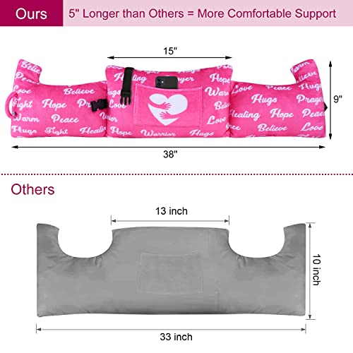 Mastectomy Pillow - Post Surgery Pillow,Breast Cancer Gifts For Women After Surgery Pillow For Breast Reduction Masectomy Patient Recovery,Sleeping Seatbelt Protection,Heart Surgery Pillow With Pocket