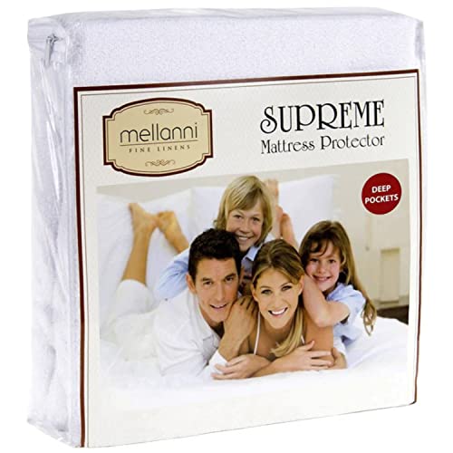  Waterproof Mattress Protector Twin Size - 16" Fitted Deep Pocket - Washable Twin Mattress Cover - Breathable Twin Mattress Protector - Protects Against Spills (Twin)