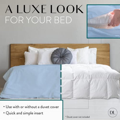  Uvet Insert Twin - Lightweight Down Comforter For Twin Size Bed - Cooling, Microfiber, Down Alternative Fill - Machine Washable, White﻿
