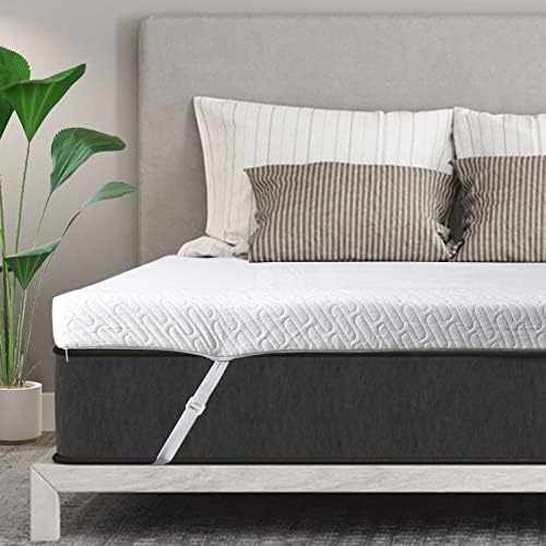  3 Inch Gel Memory Foam Mattress Topper Twin XL Size High Density Cooling Pad Pressure Relief Bed Topper (with Removable & Washable Bamboo Cover)