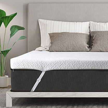  3 Inch Gel Memory Foam Mattress Topper Twin XL Size High Density Cooling Pad Pressure Relief Bed Topper (with Removable & Washable Bamboo Cover)