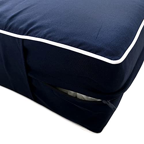  DBM IMPORTS *Cover ONLY*-Style 6 Outdoor Daybed Mattress Bolster Pillow Slipcovers Contrast Pipe Trim Twin Size - AD101