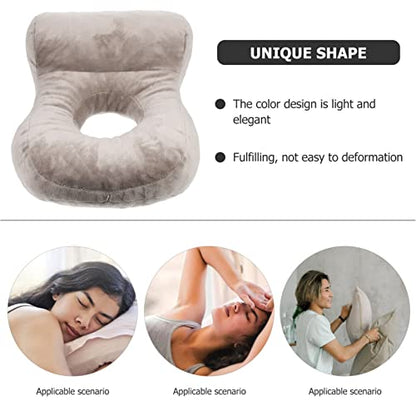  Ciieeo Ear Pillow With Ear Hole For Sleeping With Sore Ear Pain Donut Pillow Adjustable Memory Foam Pillow With Holes For CNH Pain Ear Piercing Protection Support Earplugs For Sleep