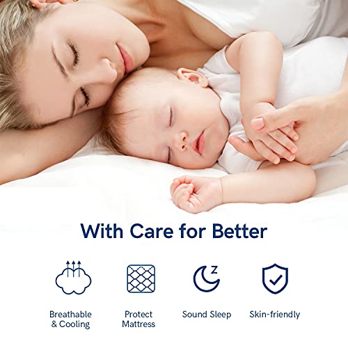  ELEMUSE Twin XL Cooling Mattress Topper For College Dorm, Thick Extra Long Twin Mattress Pad Cover For Back Pain, Plush Soft Pillowtop With Elastic Deep Pocket, Overfilled Down Alternative Filling