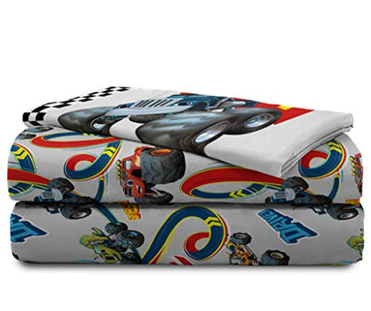  Nickelodeon Blaze Fast Track 3 Piece Twin Sheet Set, 39" X 75"