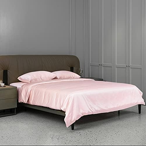  CloverSilk 22 Momme Silk Duvet Cover, 100% Mulberry Silk Comforter Quilt Cover With Zipper Closure, Ultra Soft, Durable, 1pc Duvet Cover Only - King Size, Champagne