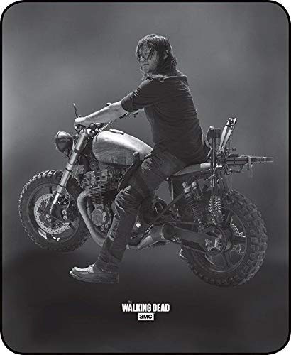  Daryl Dixon On Motorcycle AMC Walking Dead Faux Fur Queen Blanket