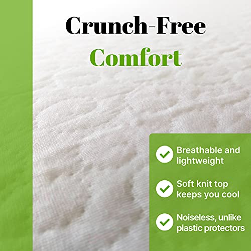  Waterproof Mattress Protector & Cover - Noiseless, Lightweight, Breathable & Plastic-Free - King