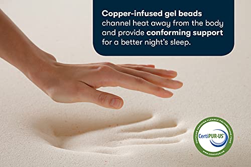  CopperGel 2-in Memory Foam Mattress Topper, Queen