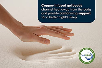  CopperGel 2-in Memory Foam Mattress Topper, Queen