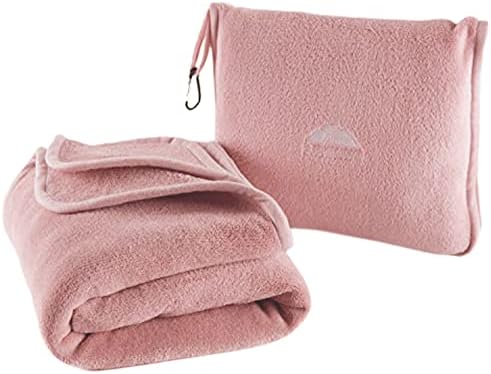  BlueHills Premium Soft Tall Travel Blanket Pillow Airplane Flight Blanket Long 70 X 48 Inch Throw In Bag Pillow Case With Hand Luggage Belt & Backpack Clip Compact Pack Large Blanket Long Black T054