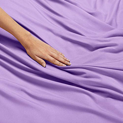  Nestl Bedding Comforter And Duvet Set, Down Alternative Comforter, Microfiber Duvet Set - Comforter Cover And 1 Pillow Sham, Twin - Lavender