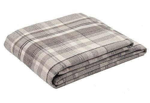  McAlister Textiles Heritage Tartan Bed Runners - For Single Double Kingsize Beds & Hotel Bedding - Charcoal Grey 50cmx255cm - 20x100 Inches
