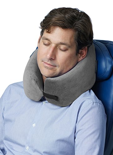  TRAVELREST Nest Patented Memory Foam Travel Pillow/Neck Pillow - Washable - Voted Best Travel Pillow For 2018-2023 By NYTimes Wirecutter - Packs To 1/4 Of Its Size (2 Year Warranty) (Grey)