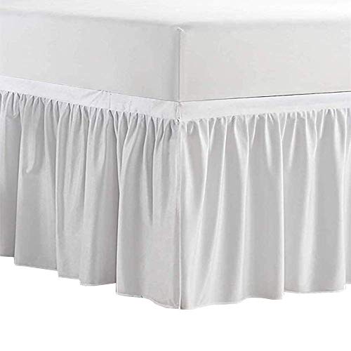  Dorm Room Bed Skirt-Dorm Bed Skirt,Extended Dorm Bed Skirt-Long Bed Skirt Dorm-Extra Long Dorm Room Bed Skirt-College Dorm Bed Skirt,100% Microfiber-White Solid -Twin-XL/36''Drop