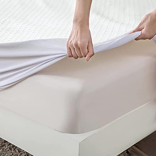  Bamboo Cooling Split King Mattress Protector For Adjustable Bed Waterproof Soft Breathable Fitted Matress Cover Pad