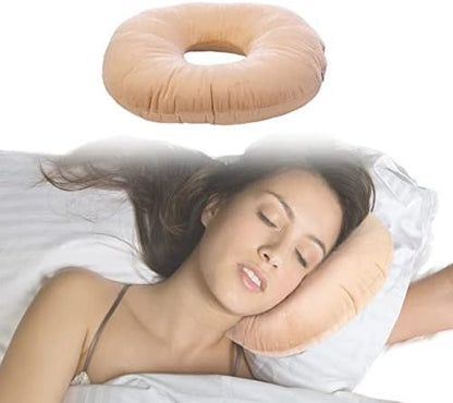  Hshbxd Ear Piercing Pillow, Donut Pillow For Ear Pain ＆CNH, Ear Pillow With Holes For Side Sleepers, Ear Inflammation Relief (Yellow)