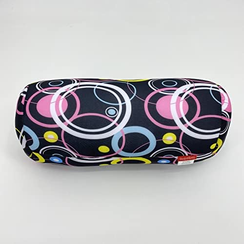  Bookishbunny Microbead Cylindrical Bolster Roll Pillow 14" X 6" (Daisy-Navy)