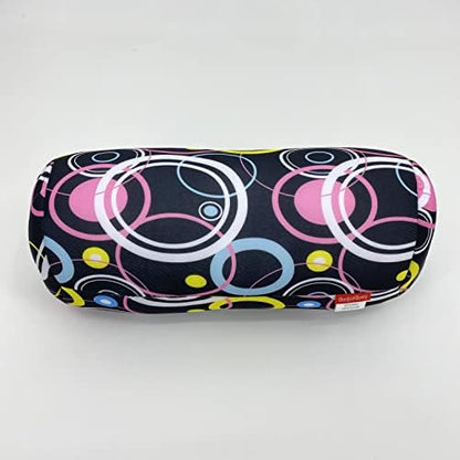  Bookishbunny Microbead Cylindrical Bolster Roll Pillow 14" X 6" (Daisy-Navy)