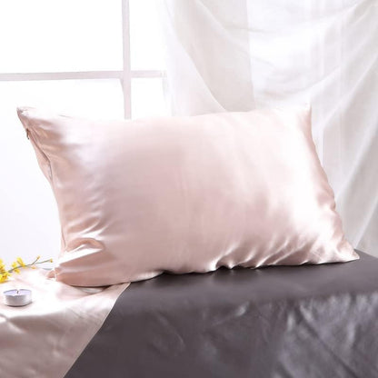  100% Natural Mulberry Silk Pillowcase For Hair And Skin Luxury 25 Momme Mulberry Silk Pillow Cases With Hidden Zipper Closure, Navy Blue, Queen