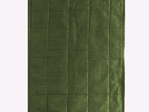  Quilted Bed Runner - Olive Green Bed Scarf Long Side Runner Throw King/Queen/Twin Size With Decorative Cushion Cover Polyester 20" Wide X 102" Long (50 Cm X 300 Cm)