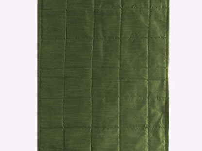  Quilted Bed Runner - Olive Green Bed Scarf Long Side Runner Throw King/Queen/Twin Size With Decorative Cushion Cover Polyester 20" Wide X 102" Long (50 Cm X 300 Cm)