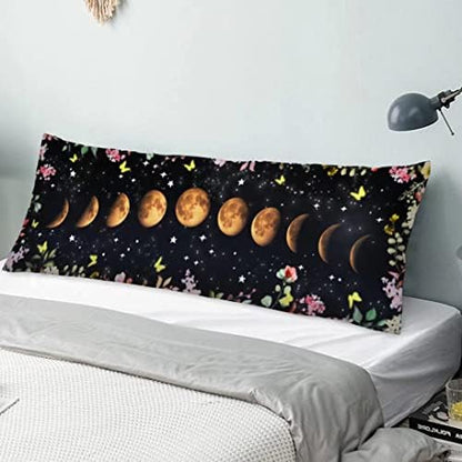  100 Dollar Bills Body Pillow Cover Funny USA Cash Current Money Us Dollars Long Pillow Case Protector With Zipper Rectangle Soft Large Pillow Cases Covers For Bedding,Couch,Sofa,Home Gifts 20"x54"