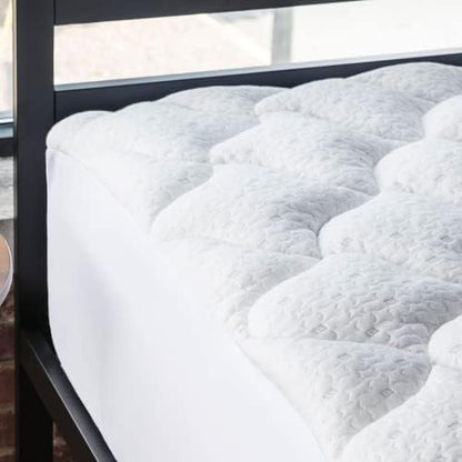  Copper Mattress Topper Pad Queen - Extra Plush Pillowtop - 18” Deep Pockets