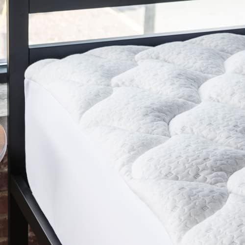  Copper Mattress Topper Pad Queen - Extra Plush Pillowtop - 18” Deep Pockets