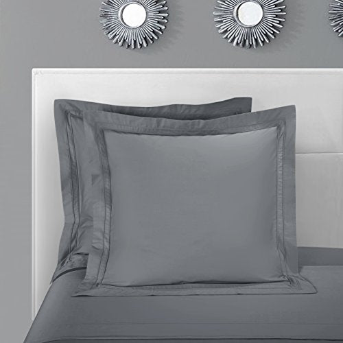  Asabolaj Triomphe Collection 3 Pieces Do Not Include Filling Grey Color King Size Duvet Cover Set 100% Egyptian Cotton Sateen 400 Thread Count Luxury Handcraft(Grey,King)