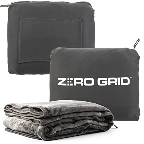  Premium Lightweight Wearable Super Soft Travel Blanket With Neck Snaps, Cozy Footpockets And Zipper Pouch, Compact Airplane With Luggage Strap Travel Blanket And Pillow Set