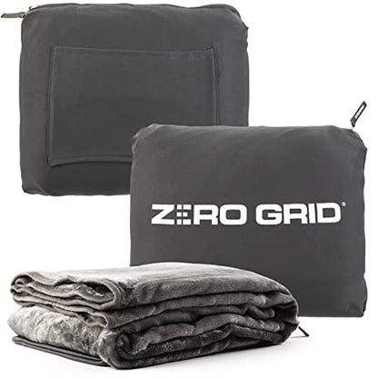  Premium Lightweight Wearable Super Soft Travel Blanket With Neck Snaps, Cozy Footpockets And Zipper Pouch, Compact Airplane With Luggage Strap Travel Blanket And Pillow Set