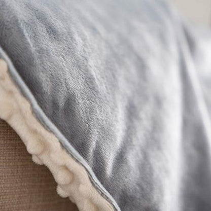   Dotted Minky and Minky Zippered Duvet Cover For Weighted Blanket - 10 Pre-Sewn Duvet Loops - Machine Washable
