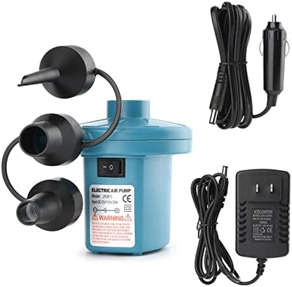  Electric Air Pump, Air Pump For Inflatables Air Mattress Couch Pool Floats，Inflatables Boat Raft Toys, AC/DC Pump