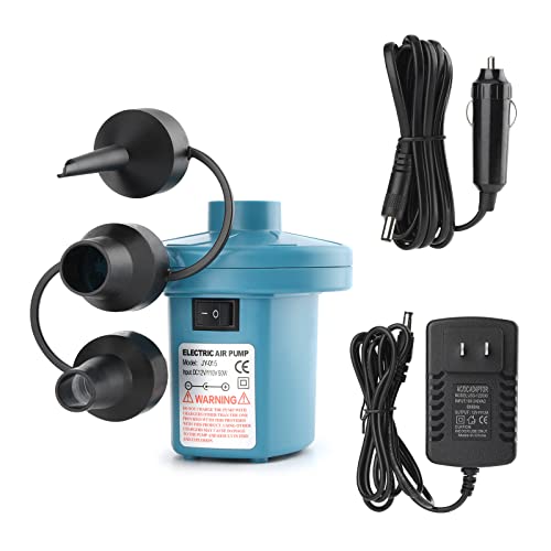  Electric Air Pump, Air Pump For Inflatables Air Mattress Couch Pool Floats，Inflatables Boat Raft Toys, AC/DC Pump