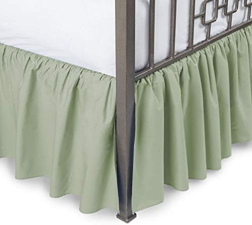  800 Thread Count 24 Inched Drop Length Gathered Dust Ruffle Bed Skirt King White Solid 100% Egyptian Cotton