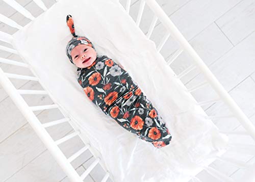  Large Premium Knit Baby Swaddle Receiving Blanket Poppy