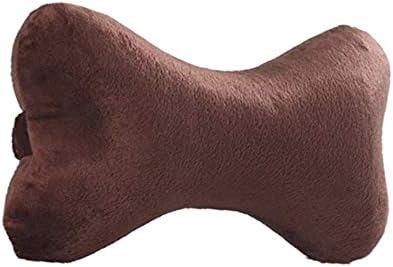  Bookishbunny Dog Bone Shaped Travel Neck Pillows Memory Foam Car Bus Truck Driving Comfort Head Rest Support (Gray)