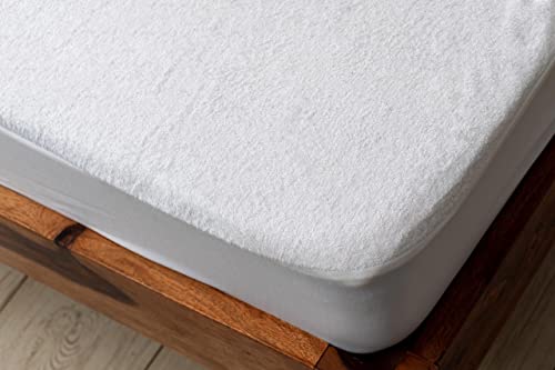  Premium Waterproof Mattress Protector For Twin Size Bed, Cooling Soft Cotton Top, Noiseless, Machine Washable, White Fitted Mattress Cover With Deep Pockets To Fit 8-18 Inch Mattress