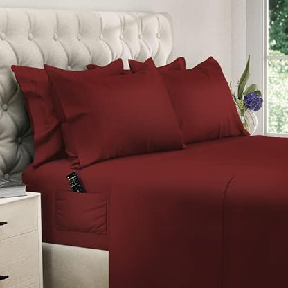  Deep Pocket Queen Sheets - 6 PCS Set - Up To 15 Inches - 2500 Supreme Collection - Superior Softness - Hotel Luxury Sheets & Pillowcases Set - Wrinkle And Fade Resistant (Queen, Gray)