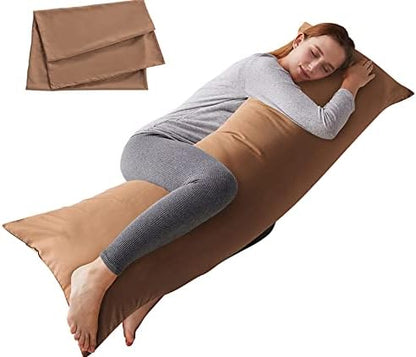  Body Pillow With Pillowcase-Soft Long Bed Pillow For Adults-Breathable Full Body Pillow Insert For Sleeping,20x54inches-Black