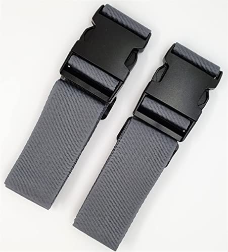  2PCS Topper/Memory Foam Mattress Packing Straps For Moving Or Storage (60" X 2", Dark Grey)