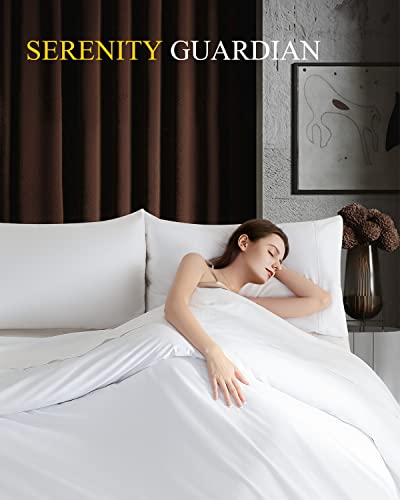  1200 Thread Count Cotton Bed Sheets, 100% Egyptian Cotton Sheet For Queen Size Bed, 4 Piece Luxury Hotel Queen Sheets Sateen Weave With 16" Elasticized Deep Pocket(White,Queen)