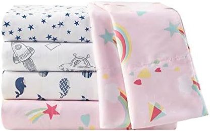  Printed Sheets, Twin, Blue