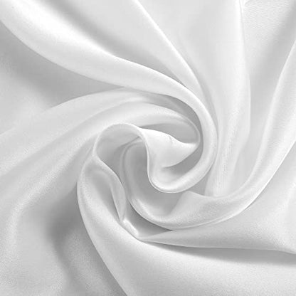 Ilk Pillowcase Envelope Closure, 22 Momme 100 Percent Overlap Mulberry Silk Pillow Case Foldover Design, Machine Washable And NO Zipper, Queen (1, Cool White)