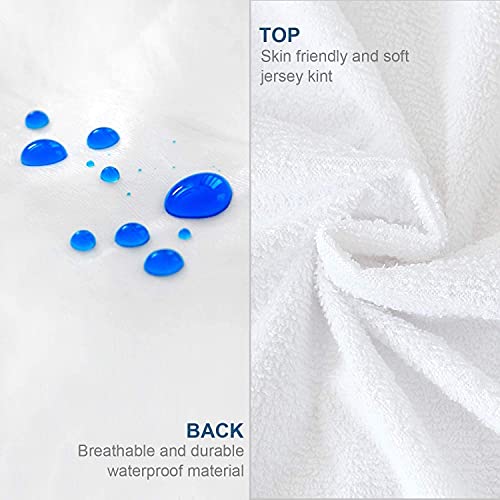  Zippered Mattress Protector Twin Extra Long With Ultra Soft Terry Surface, 6-Side Waterproof Mattress Encasement, Durable Zipper, Noiseless, For Standard Twin XL Size Mattress 39'' X 80''