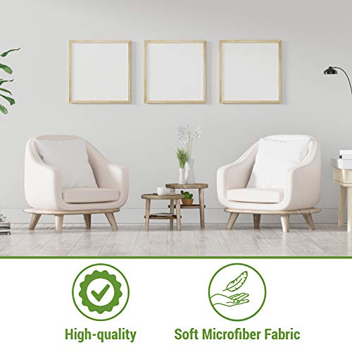  Hudson Comfort 20x20 Pillow Protector - 100% Waterproof, Prevents Feathers From Popping, European Square Zippered Pillow Covers (2 Pack, 20x20 Inch)