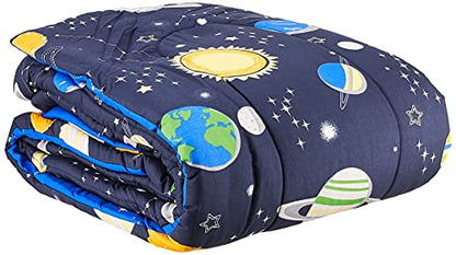  Waverly Space Adventure Modern Graphic 2-Piece Reversible Comforter Set, Twin, Multicolor