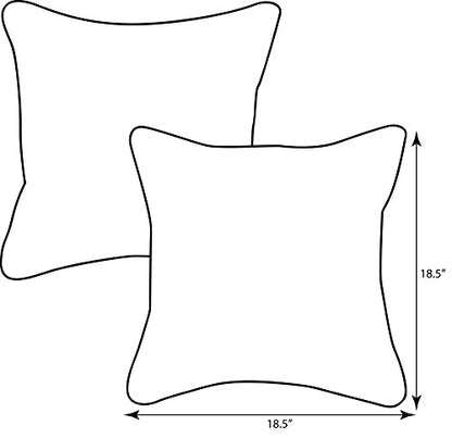  Pillow Perfect Stripe Outdoor Throw Accent Pillow, Plush Fill, Weather, And Fade Resistant, Large Square - 18.5" X 18.5", Blue/Green Topanga, 2 Count